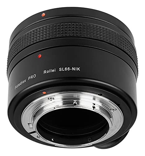 Image of Fotodiox Pro Lens Mount Adapter with Built-in Focusing Helicoid, Rolleiflex SL66 Lens to Nikon DSLR Cameras
