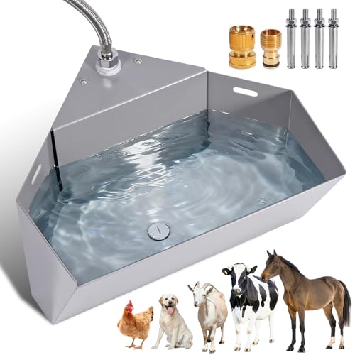PAUQRWIE 1.6Gal Automatic Livestock Waterer with Float Valve for Horse Dog