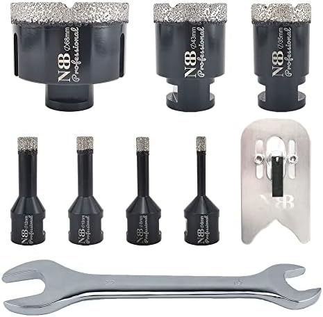 NBB vacuum brazed diamond hole saw with M14, for dry or wet drilling professionally on hard porcelain, ceramic, tile, granite, marble, fast, durable, for angle grinder (6mm)