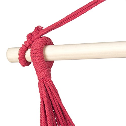 Best Choiceproducts Hammock Hanging Rope Chair Porch Swing Seat Patio Camping Portable, Red Stripe #TOP1