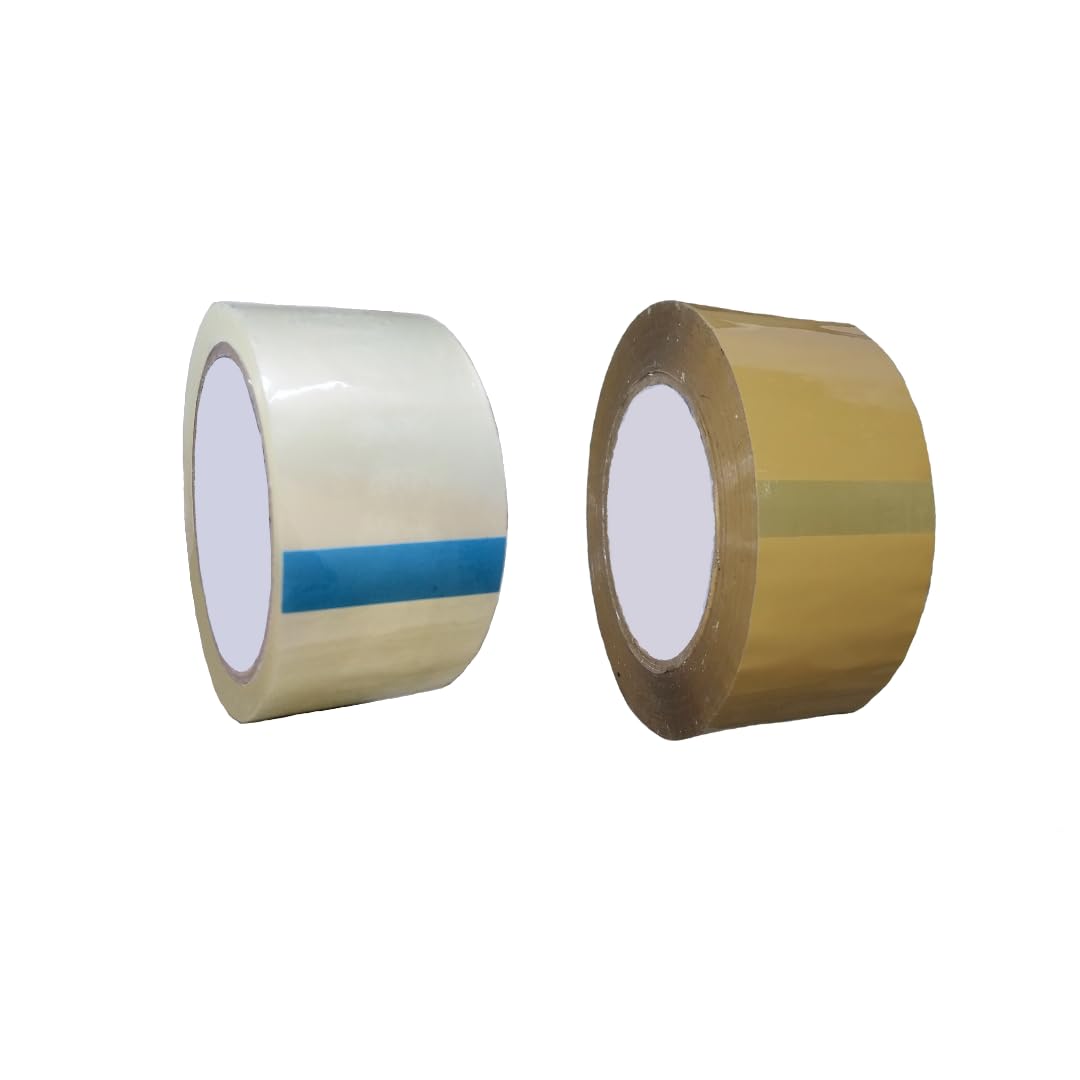 CelloTape (Transparent/Clear & Brown) Packaging Tape (2Inch(48mm) x 60 meters, 2 Piece) - BOPP Self-Adhesive Tape - Ideal for Packaging & Sealing, Industrial Heavy-Duty Tape (B0CQX5HCRQ) Amazon Price History, Amazon Price Tracker