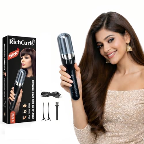 Rechargeable Hair Split End Remover Machine – 2-in-1 Automatic Split End Cutter & Hair Trimmer for Frizzy, Dry, Damaged, Curly Hair – Ideal for Women Seeking Smooth, Healthy Locks