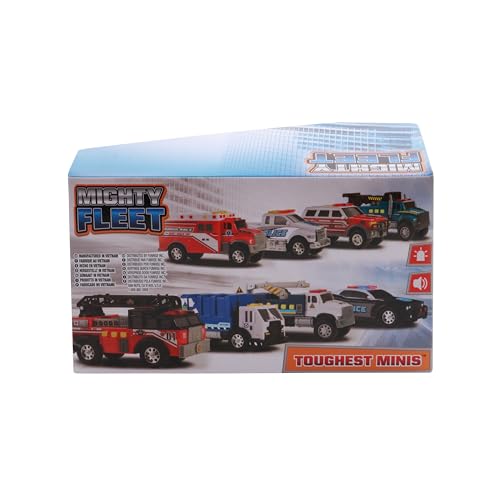 Mighty Fleet 57106MXX04 Toughest Minis 5 Inch Tough Cab Ambulance Toy W/Lights & Sounds thumb #7