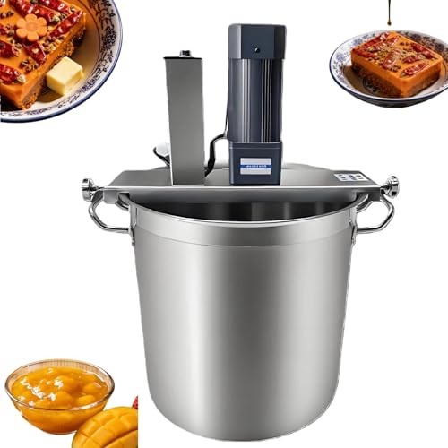 Comercial Automatic Pot Stirrer 40L, Stainless Steel Food Mixer con Control de Velocidad Ajustable, adoración de musble de Capa para la Cocina de Salsa de Jam, máquina de Mezcla eléctrica para Cocina