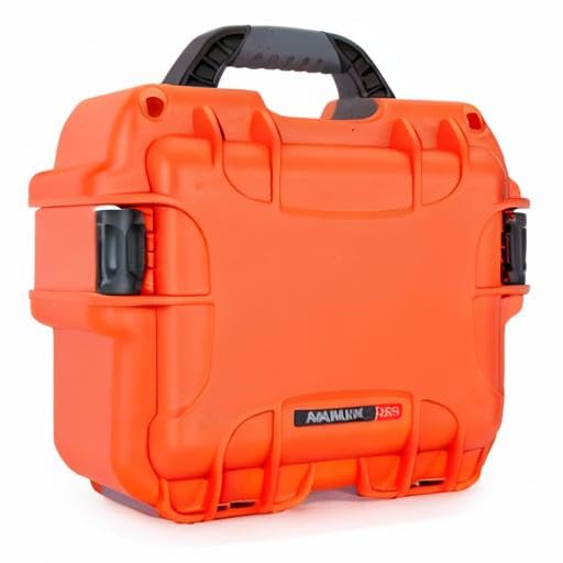 Image of NANUK 905 Empty Hard Case - IP67 Waterproof Protective Hard-Shell Case, Impact Resistant, Dustproof Storage & Travelling Box, 12.5 inch x 10.1 inch x 6 inch, Made in Canada - Orange