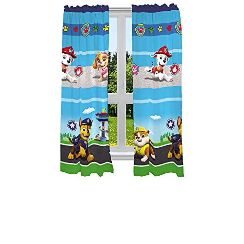 Franco Lot de rideaux de fenêtre pour chambre d'enfant 208 x 160 cm Pat' Patrouille