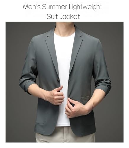 Kyayu Jacket, Men's Summer Lightweight Suit Jacket, 2025 Casual Lightweight Business Lapel Blazer3