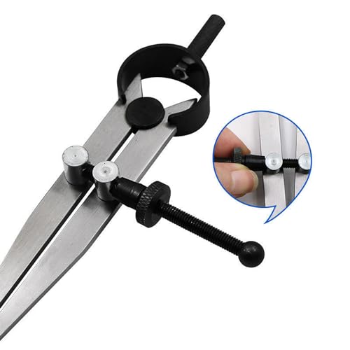 Utoolmart Wing Divider Compass Adjustable Lockable Tungsten Steel Spring Leather Scriber Rotating Craft Marking Tool for Leather Working