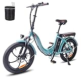 Fafrees F20 Pro [Oficial] Fat Bike 20 Pulgadas con batería de 36 V 18 Ah, Citybike Mujer Bicicleta Eléctrica Plegable 250 W E Bike Hombre 150 kg, máx. 25 km/h Bicicleta de montaña