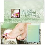 GESCHENKGUTSCHEINcom - 10 Blanko Geschenkgutscheine - Formular mit Vordruck für Fußpflege Fußpflegepraxis Podologie Dienstleister FU1230-10-V1