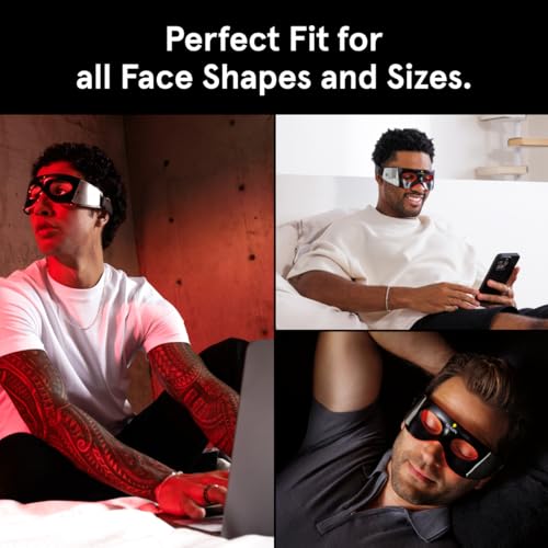 Lumin Máscara de olho de LED ator para cuidados com a pele masculina - antienvelhecimento, aumenta o