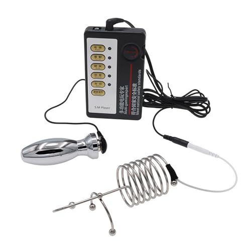 Electrical Anal Plug Anal Dildo Urethral Sound Electro with Penis Ring Cock Ring Stimulation Masturbation Set Inserting Toys for Beginners and Advanced Users