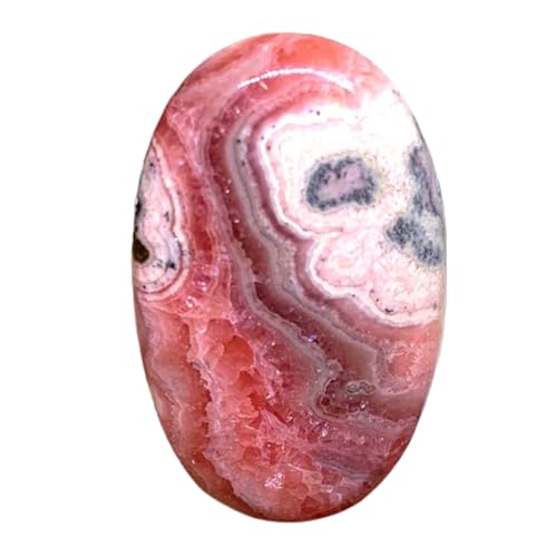Gemme rhodochrosite naturelle haut de gamme cabochon 35x21x5mm pour joaillerie