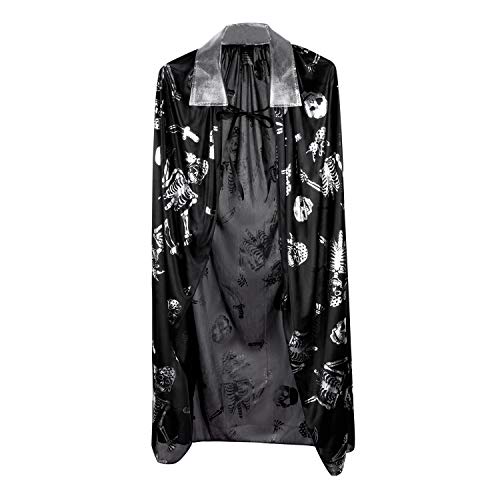 Halloween Cloak Vampire Cape Halloween Cape Robe Long Cape Cosplay Cloak Fancy Dress Cloak Adult Black Halloween Cape Cloak Vampire Witch Carnival Costume Halloween Costumes for Women Men Length 59" - Image 2