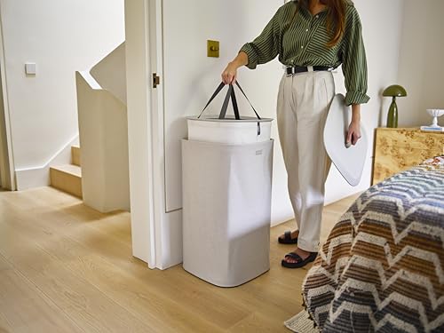 Image of Joseph Joseph Tota One 60L /15.85 gallon Laundry Basket, Removable Washing Bag with handles, Perfect for Bedroom & Bathroom, Ecru
