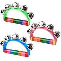 FSWWSF Schellenkranz Kinder 3 StüCk Musikglocke Rasseln Musikinstrumente FüR Familientreffen Geburtstagsfeiern MusikaktivitäTen BüHnenauftritte Rasseln