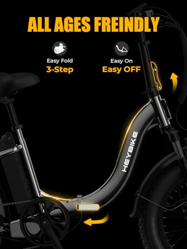Image of Heybike Ranger 2.0 Folding Electric Bike for Adults, 1400W Peak Motor Ebike