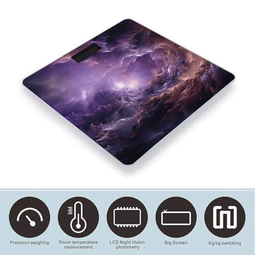 Báscula digital baño color púrpura galaxy 400 lb miniatura 3