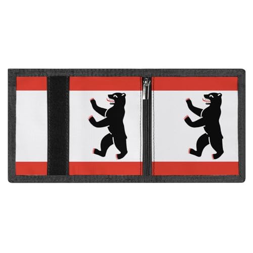 Flag of Berlin Custom Trifold Wallet Front Pocket Credit Card Holder with Coin Purse for Men Women Travel Gifts4