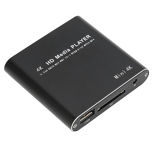 VBESTLIFE 4K Media Player, HD Video Player Media Player, mit Fernbedienung, Digitaler MP4-Player, für HD Multimedia Interface AV USB-Speicherkarten(Schwarz) VBESTLIFE 4K Media Player, HD Video Player Media Player, mit Fernbedienung, Digitaler MP4-Player, für HD Multimedia Interface AV USB-Speicherkarten(Schwarz)