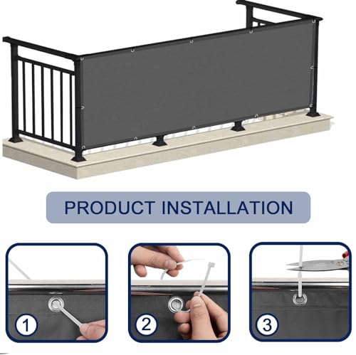 Brise vue balcon sans perçage avec protection UV élevée