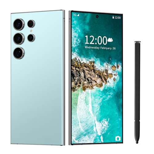 I23 Ultra Unlocked Cell Phone,Built in Pen,Smartphone Battery 6800mAh 6.8" HD Screen Unlocked Phones,6+256GB Android13 with 128G Memory Card,Face ID/Fingerprint Lock/GPS (Blue)