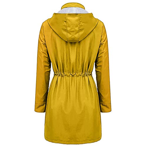 Casaco de chuva feminino com capuz corta-vento impermeável leve para uso externo