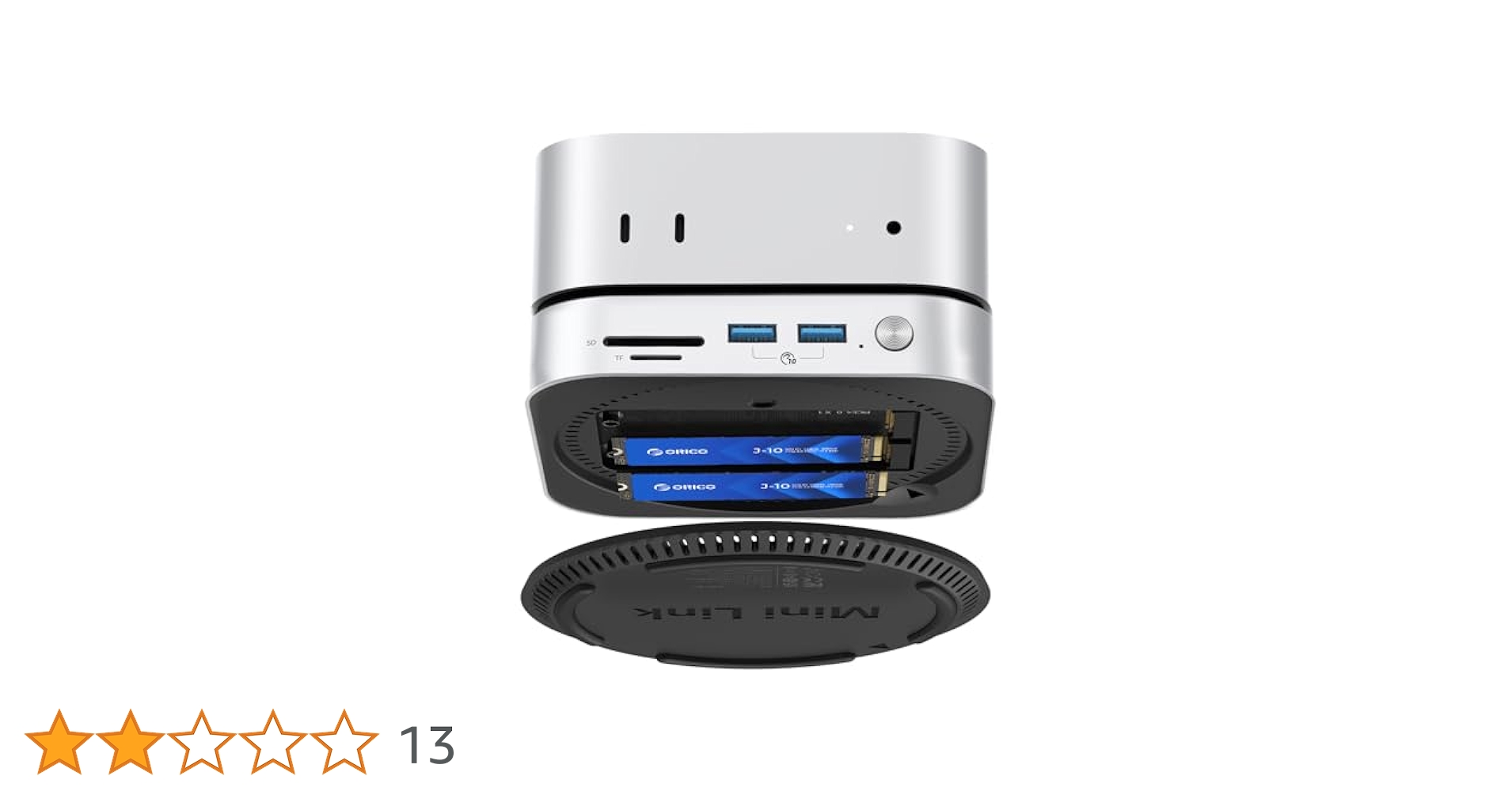 ORICO MiniLink Mac mini M4対応ドッキングステーション Amazon.co.jp: ORICO MiniLink Mac mini M4用USBハブ 9-in-1