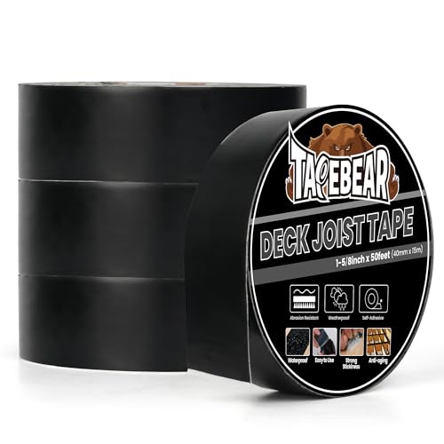 TAPEBEAR Joist Tape 1-5/8"×50', Deck Joist Tape Butyl Sealant Joist