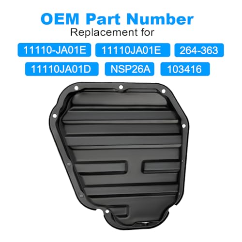 Image of Engine Oil Pan with Drain Plug Compatible with 264-363 Nissan Altima
