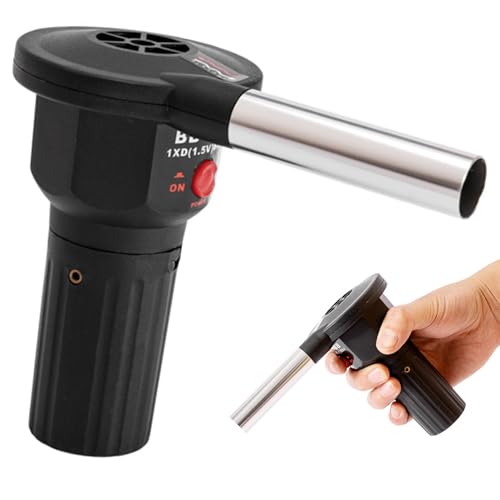BEAHING Soplador de Aire, soplador de Incendio para Barbacoa, Aire portátil Que Funciona con baterías, Herramientas prácticas para Picnic, para al Libre de Barbacoa de carbón Iluminado