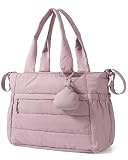 BAGSMART Diaper Bag Tote, Mommy Bag for Hospital, Puffy Maternity Travel Tote with Changing Pad & Pacifier Case, Pregnancy Hospital Bag Essentials