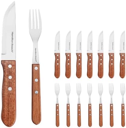 Jogo De Talheres Churrasco Faqueiro Inox 16 Peças Hamilton Beach ...