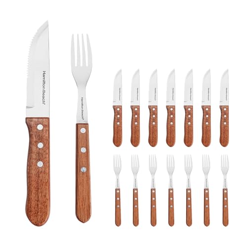 Jogo De Talheres Churrasco Faqueiro Inox 16 Peças Hamilton Beach ...