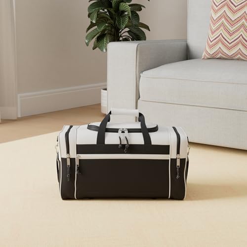 Image of DALIX 21 inch Sports Duffle Bag Gym Travel Pack in White