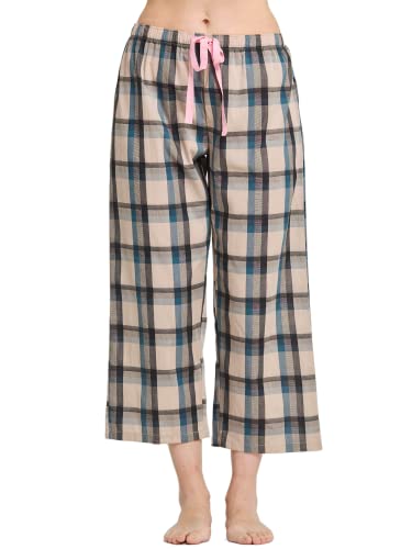 Image of CYZ Comfortable Cotton Capri Woven Pajamas for Women, Casual Capris for Women, Perfect for Daily Wear and Sleepwear