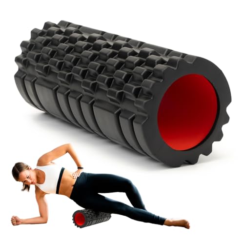 Foam-Roller-for-Deep-Tissue-Massager-13-High-Density-Exercise-Patented-Roller-for-Muscle-Massage-and-Myofascial-Trigger-Point-Release-Back-Roller-for-Fitness-Yoga-and-Pilates-Black