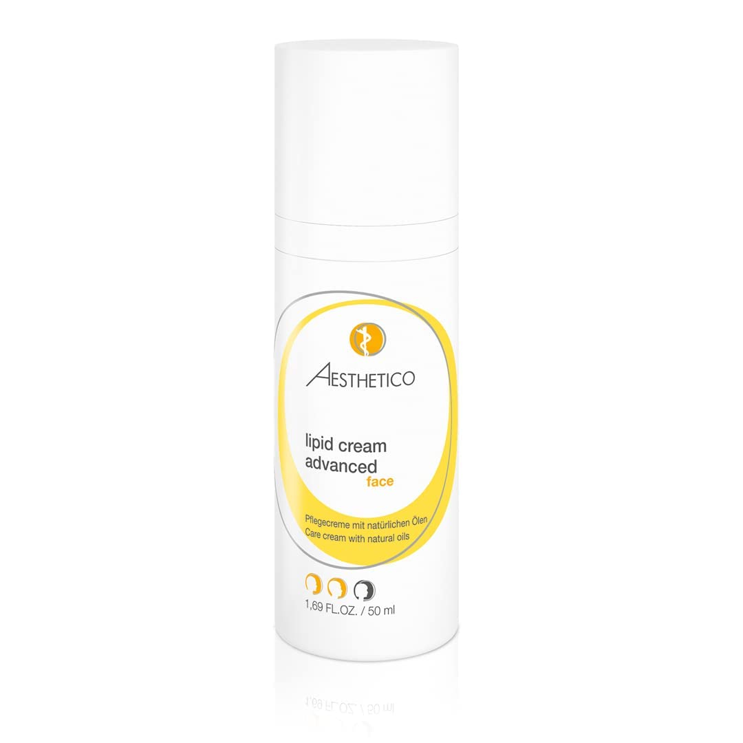 AESTHETICO lipid cream advanced - Feuchtigkeitsmagnet mit wertvollen ?len, Gesichtspflege f?r fortgeschritten trockene Haut auch bei Neurodermitis, mit Nachtkerzensamen?l und Hyaluron (5 x 50 ml)