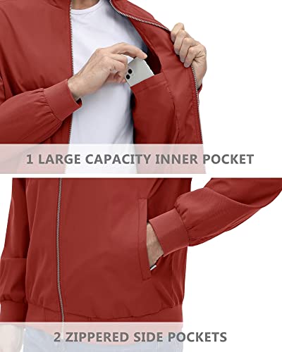 Kefitevd Varsity Jacket Men Active Jacket Full Zip Jacket Mens Bomber Jackets Lightweight Casual Jackets Classic Fit Softshell Jacket Men #TOP5