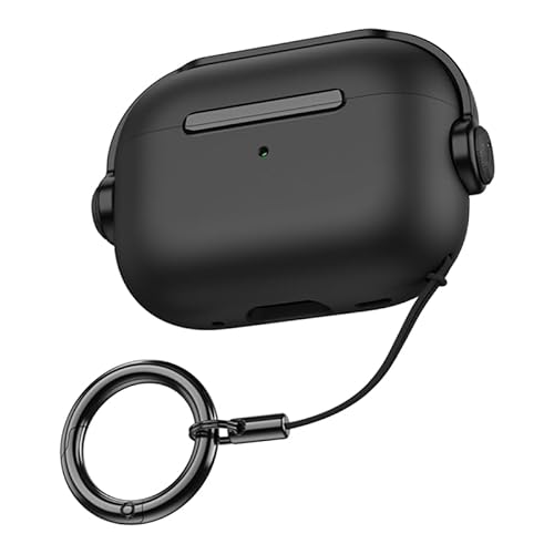 AirPods Pro 3 P[X bN@\ Jo[ ϏՌ tBK[ Xgbvt Ot h~ CX [dΉ یP[X X^h@\ ~ h~ (ubN)