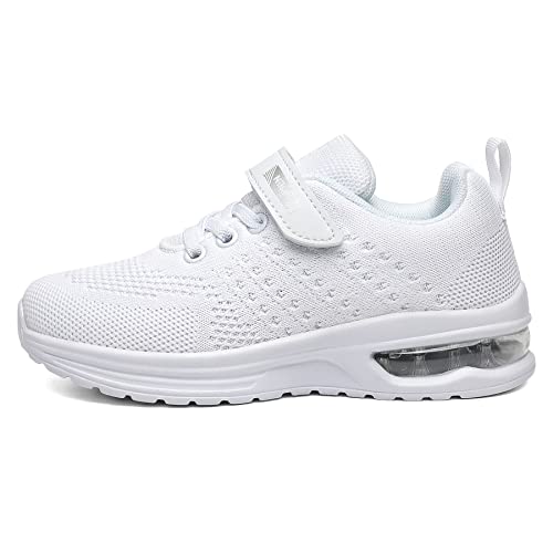 Igbay White Sneakers Shoes For Toddlers Boys Girls Cheer Shoes Kids Shoes For Running And Athletic Sizes 5 Toddler #TOP1