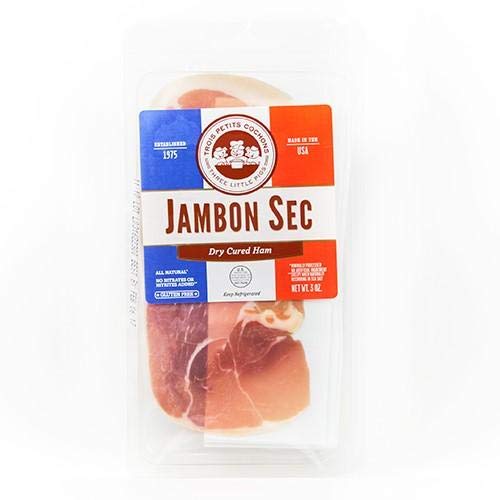 Three Little Pigs Jambon Sec, Sliced French-style Dry Cured Ham 3 oz