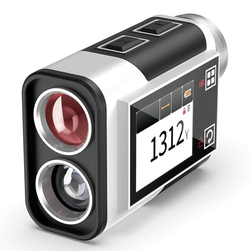 Télémètre de Golf CIGMAN 1312 Yards, précision ± 1 m, écran Tactile latéral avec Compensation de Pente, oculaire 25 mm, télémètre Laser Rechargeable de Type C pour Terrain de Golf