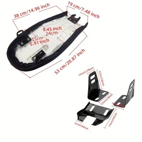Asiento moto universal impermeable con acolchado retro suave para carreras de café 3
