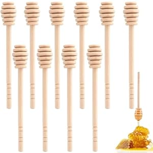 Mihutu 10 Stück Honiglöffel Holz 16cm