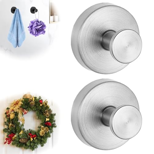 NEKSKA Ganci per ghirlande natalizie per porta d'ingresso, ganci a ventosa per ghirlande di porte, ganci a ventosa per doccia, asciugamani da bagno, finestre, specchi e ganci per la casa (2 pezzi