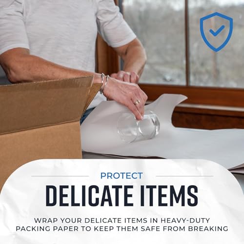 Bryco Goods Newsprint Packing Paper Sheets for Moving - 10lb - 320 Sheets of Newspaper Paper - Wrapping and Protecting Fragile Items, Box Filler, Shipping Supplies - 27" x 17" - Made in the USA - Image 5