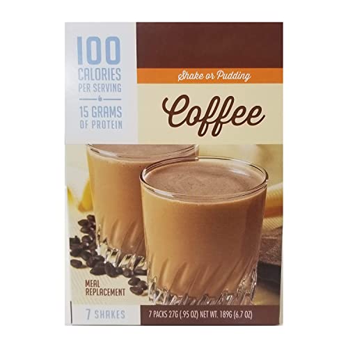 Healthywise - 100 Calorie Meal Replacement Pudding Shake, 15G Protein, Low Calories, Low Carbs, 7 Servings Per Box (Coffee) #TOP30