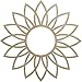 Ekena Millwork 34"OD x 11 7/8"ID x 3/8"T Daisy Wood Fretwork Pierced Ceiling Medallion, Hickory