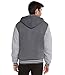 Maximos Men's Sherpa Lined Varsity Full Zip Hooded Jacket